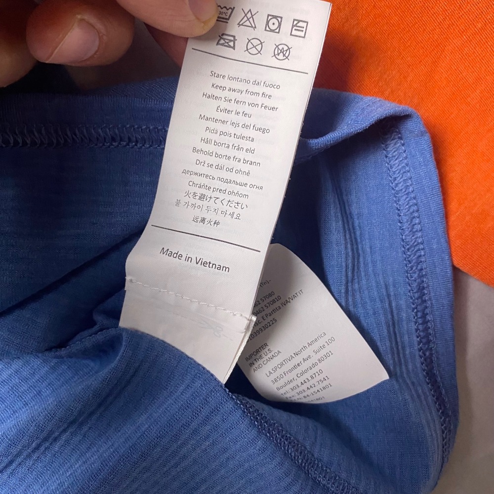La Sportiva Swift Long Sleeve Womens Medium Blue Orange 1/4 Zip Pullover Running - Picture 8 of 16